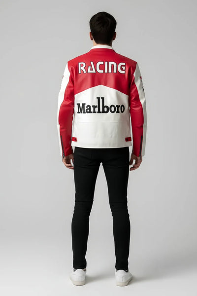 Marlboro Racing Leather Jacket – Premium MotoGP Inspired Design | Urban wear