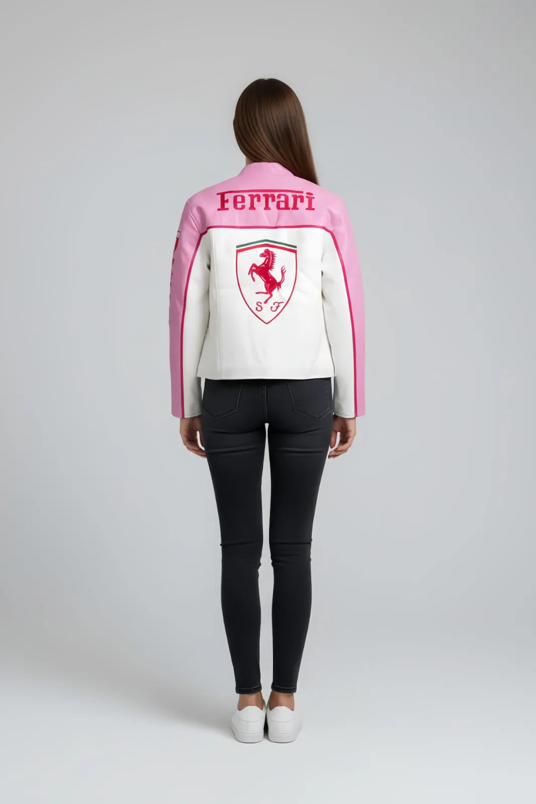 Luxe Pink Ferrari F1 Leather Jacket – by Urban wear